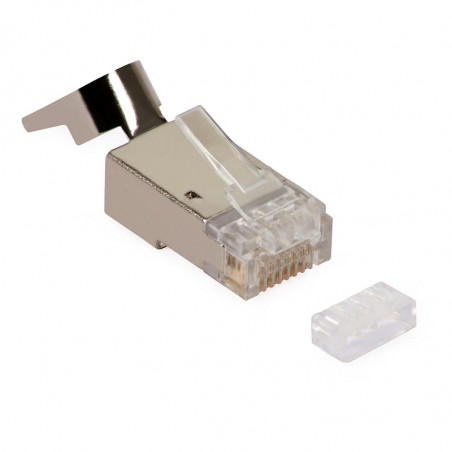 FICHA BLINDADA RJ45 CAT 6A 10PCS